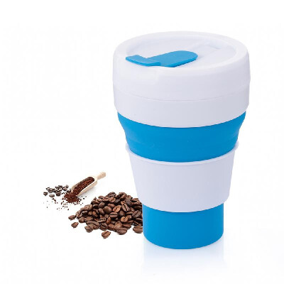 

Foldable Silicone Cup Collapsible Coffee Cup with Lid Travel Portable Drinking Cup for Hiking Camping Travelling