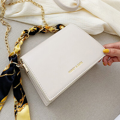 

North bag minimalist women 2019 new Korean version of Joker texture small square bag fashion foreign style scarves shoulder Messen