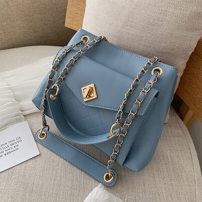 

Internet celebrity ins leisure bag fashion rhomboid chain bag new 2019 small fresh lock womens bag oblique satchel