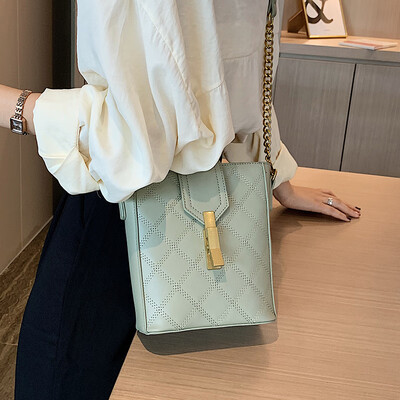 

Net red handbag 2019 new fashion bucket bag wild chain shoulder bag summer small fresh ins messenger bag