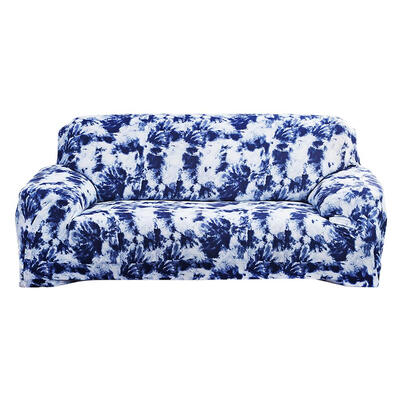 

Graffiti All-inclusive Couch Stretch Sofa Full Cover Slipcover Navy Blue