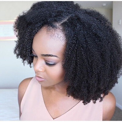 

〖Follure〗Brazilian Less Lace Front Full Wig Curly Wave Black Explosive Head Women Wigs
