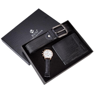 

Mens Gift Set Quartz Watch Wallet Belt With Exquisite Gift Box