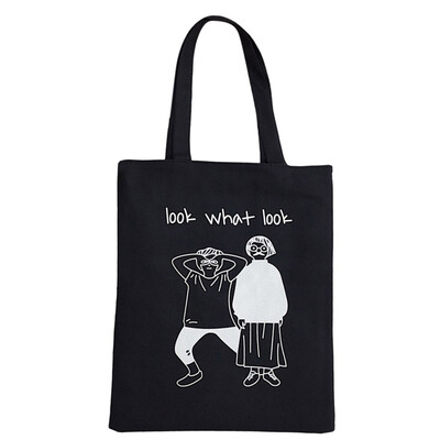 

Canvas Tote For Women Cartoon Cat Printed Shoulder Bags Cute Shopping Bags Female Large Capacity Handbag T10