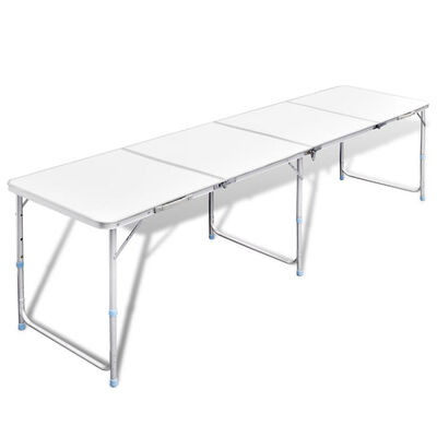

Foldable Camping Table Height Adjustable Aluminum 945"x236