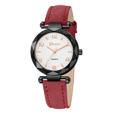 

Hot Sale Women Watches Roman Numerals Dial Ladies Quartz Wristwatch Irregular Casual Leather Strap Fashion Geneva Clock Female 5