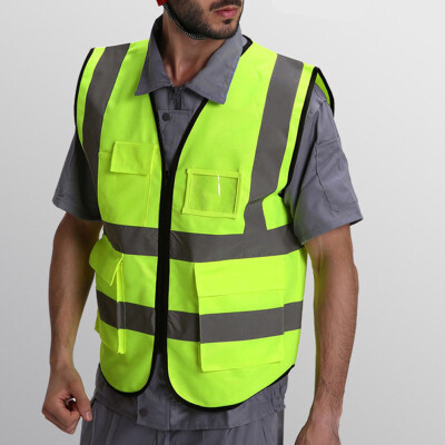 

Hi-Vis Visibility Security Work Vest Two Tone Reflective Jacket Safety Coat