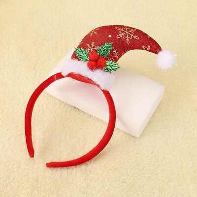

FUNNYBUNNY Mini Santa Hat with Mistletoe Headband