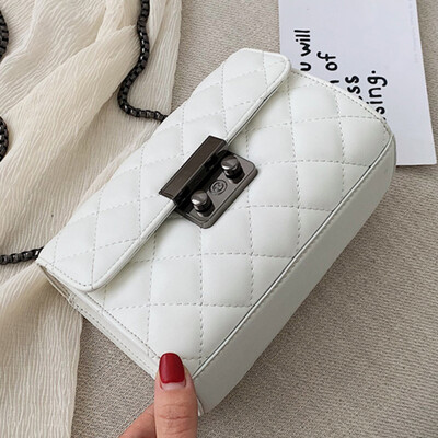 

Korean version of womens bag 2019 new bag female oblique span small Xiang Feng rhomboid chain bag summer bag hundred bags