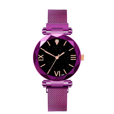 

RM Starry Sky Women Watch Waterproof Magnet Stainless Steel Strap Free Buckle Gift