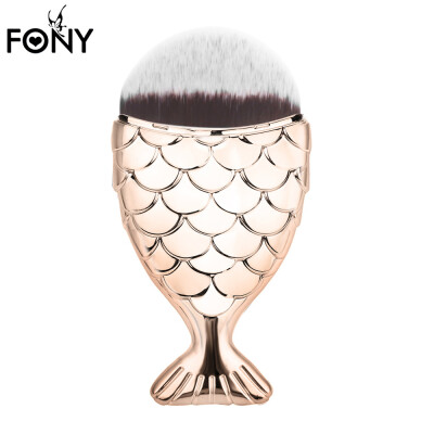 

Toponeto Fish Scale Makeup Brush Fishtail Bottom Brush Powder Blush Makeup Cosmetic Brush