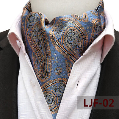 

Yongfeng tie spot 2019 new large pattern polyester jacquard mens scarf retro mens tie