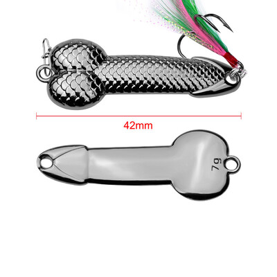 

Saidsome 7G Hard Metal Wobble Fish Lures Spoon Lure Feather Bait Hook Fishing Tackl fishing bait fishing lure