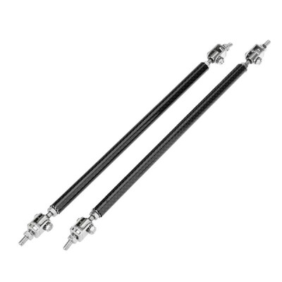 

2 X Adjustable Front Bumper Lip Splitter Strut Tie Bar Support Rod 75-200mm Carbon