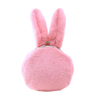 

Chain Sling Round Clutch Bag Plush Rabbit Ear Women Shoulder Crossbody Bags