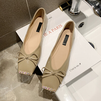 

Single-shoe womens summer Joker flat-bottomed one pedal shoes fairy gentle night shoes net red European womens shoes