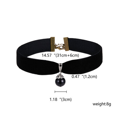 

Black Velvet Choker Necklaces for Women Short Clavicle Collares Black White Pearl Palm Elephant Snowflake Chain Necklace Jewelry