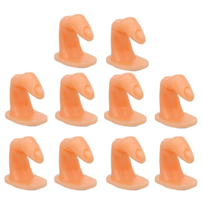 

10PCS Fake Fingers Practice Fingers for Nail Art Decoration Training Display Practice False Finger Nail Manicure Tool
