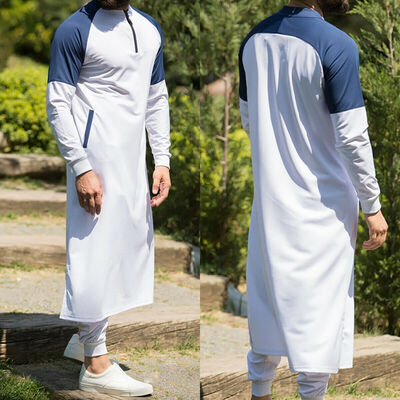 

Mens Thawb Middle East Muslim Arab Robe Islamic Dress Kaftan Dubai Maxi Thobe