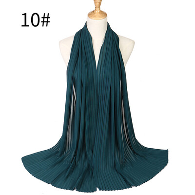 

Pearl Chiffon Pleated Muslim Womens Headscarf Wholesale 2018 Huis Costumes Wrinkled Hot Headscarf MSL022