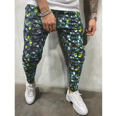 

Mens Casual Pants Joggers Hip Hop Elastic Jogger Slim Fit Stretch Trousers