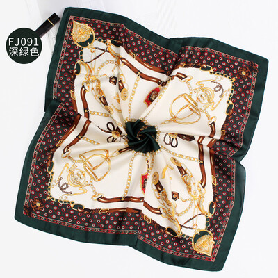 

European&American fashion ladies bib small scarf silk satin simulation silk small square scarf wholesale FJ091