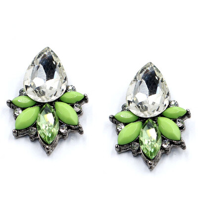 

AOTEMAN Womens Fashion Earrings Gorgeous New Arrival Brand Sweet Metal With Stud Crystal Earring For Women Girls