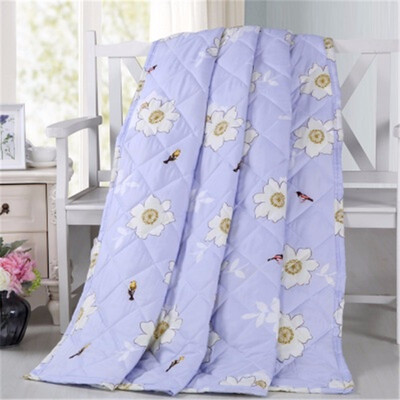 

110 X 150cm Summer Quilt Cover Air-conditioning Quilts Cover Children Adult Single Cartoon Flower Washable Bed Home Use