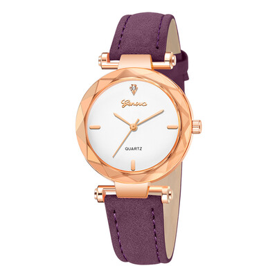 

High Quality Women Watches Geneva Irregular Dial Ladies Quartz Wristwatch Casual Leather Strap Clock Gift Relogio Feminino