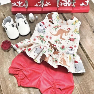 

Christmas Toddler Kid Baby Girl Outfit Clothes T-shirt Top DressShort Pants Set