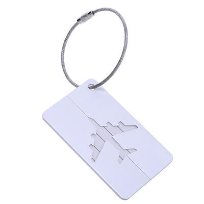 

Aluminum Alloy Luggage Tag Checked Boarding Card Airplane Pattern