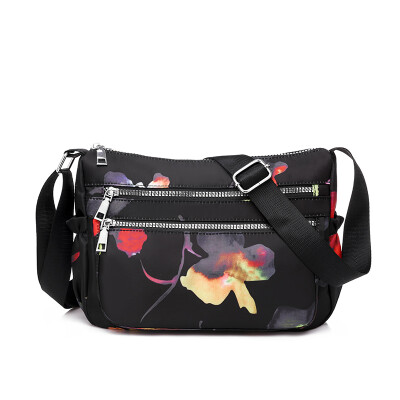 

Printed Oxford Bag Multi-layer Large Capacity Leisure Middle-aged Mother One Shoulder Slant Bag Canvas