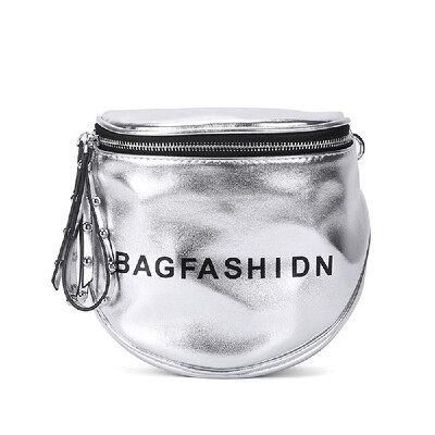 

Crossbody Words Pattern Bags for Women Silver Shoulder Bag Soft Artificial Leather Messenger Bag Ladies Small Wide Belt