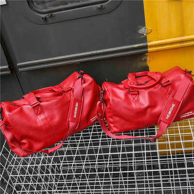 

New Years Home Short-distance Travel Bag Fitness Bag Women Yoga Training Bag Male PU Waterproof Portable Travel Bag