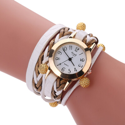 

New Golden Lychee Pendant Braided Bracelet Watch