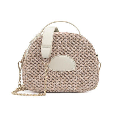 

Straw Woven Shoulder Messenger Handbags Women Small Chain Crossbody Bags