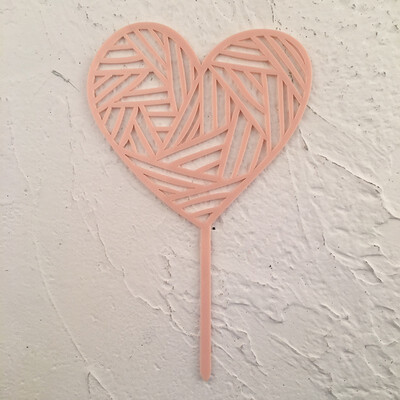 

FUNNYBUNNY Valentines Day Acrylic Inserts Love Pentagram Love Happy Birthday Cake Insert Christmas Decorations for Home
