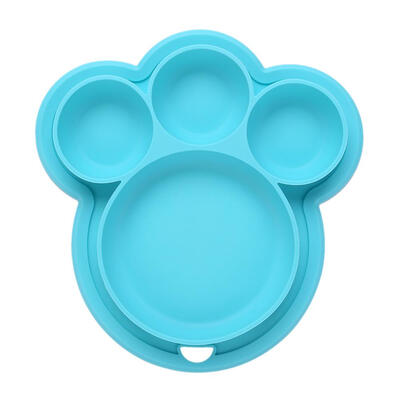 

Kids Silicone Bear Paw Dinner Feeding Tableware Hanging Hole Children Bowl
