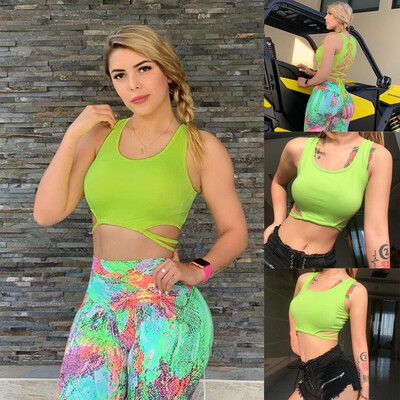 

Nomeni Fashion Women Sexy Solid Navel Mesh Patchwork Casual Top