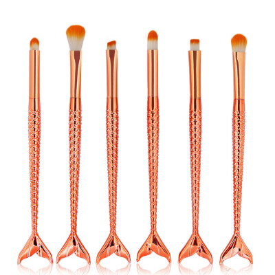 

〖Follure〗6PCS Mermaid Brush Set Foundation Eyeshadow Brushes Makeup Brushes Beauty