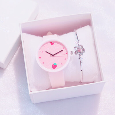 

Stereoscopic scale jelly watch cherry blossom girl cute girl student candy color heart-shaped ins college style