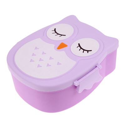

Cartoon Owl Lunch Box Food Fruit Storage Container Portable Bento Box