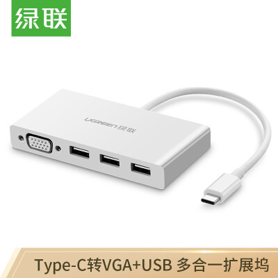 

Green Union UGREEN Type-C docking station for Apple MacBook USB-C to VGA converter line 30HUB splitter projector adapter 40375