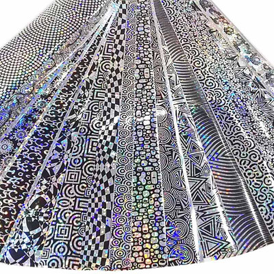 

Toponeto 16PCS Design Nail Art Foil Stickers Transfer Decal Tips 420CM Manicure Decor