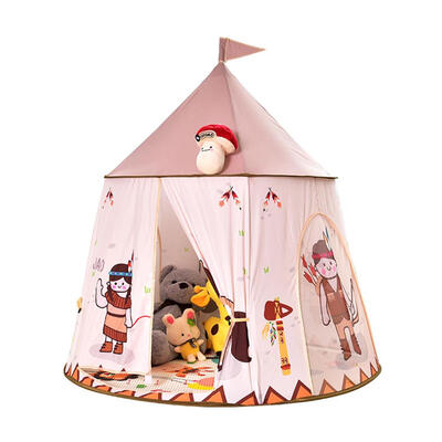 

Cartoon Horse Kids Hang Flag Teepee Tent Baby Playing House Princess Castle