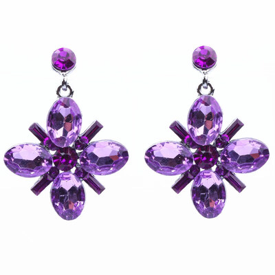 

EK2152 European Exaggerated Vintage Butterfly Bowknot Waterdrop Gem Drop Earrings For Women Jewelry Rhinestone Brincos Boho Gift