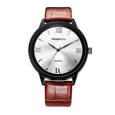 

REBIRTH PC21 high quality movement Roman scale blue pointer large dial business mens watch