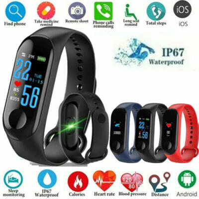 

Smart Band Watch Bracelet Wristband Fitness Tracker Blood Pressure HeartRate