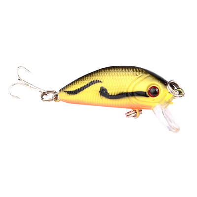 

1PCSlot 5cm 36g Fishing Crank Lure Minnow Hard Bait with 2 Fishing Hooks Fishing Tackle Lure 3D Eyes