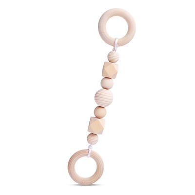 

Wood Ring Baby Bracelet Rattle Baby Teether Bangles Toddler Teething Rattle